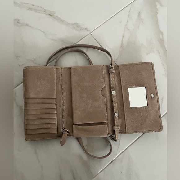 Taupe Roots wallet purse - Picture 3 of 5